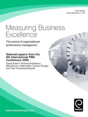 cover image of Measuring Business Excellence, Volume 14, Issue 1